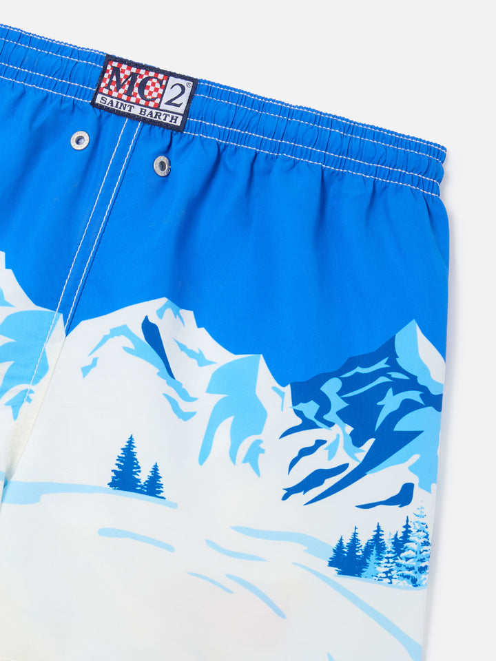 Bañador corto ligero blue Haiti con estampado de Snoopy | Special edition 