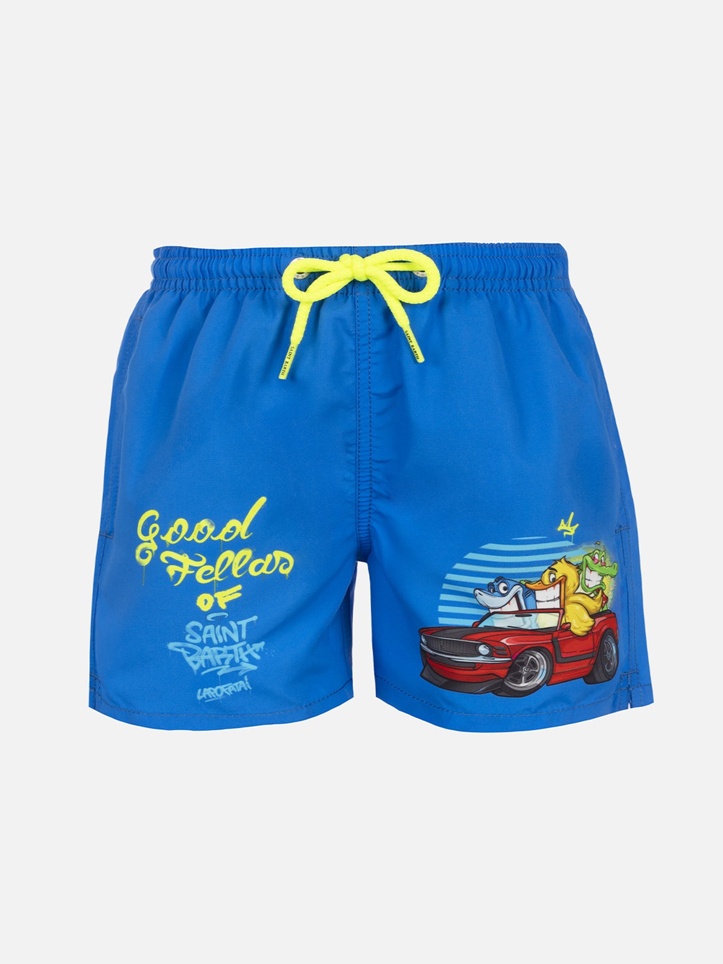 Costume da bagno medio Haiti da bambino con stampa piazzata Cryptopuppets | EDIZIONE SPECIALE CRYPTOPUPPETS