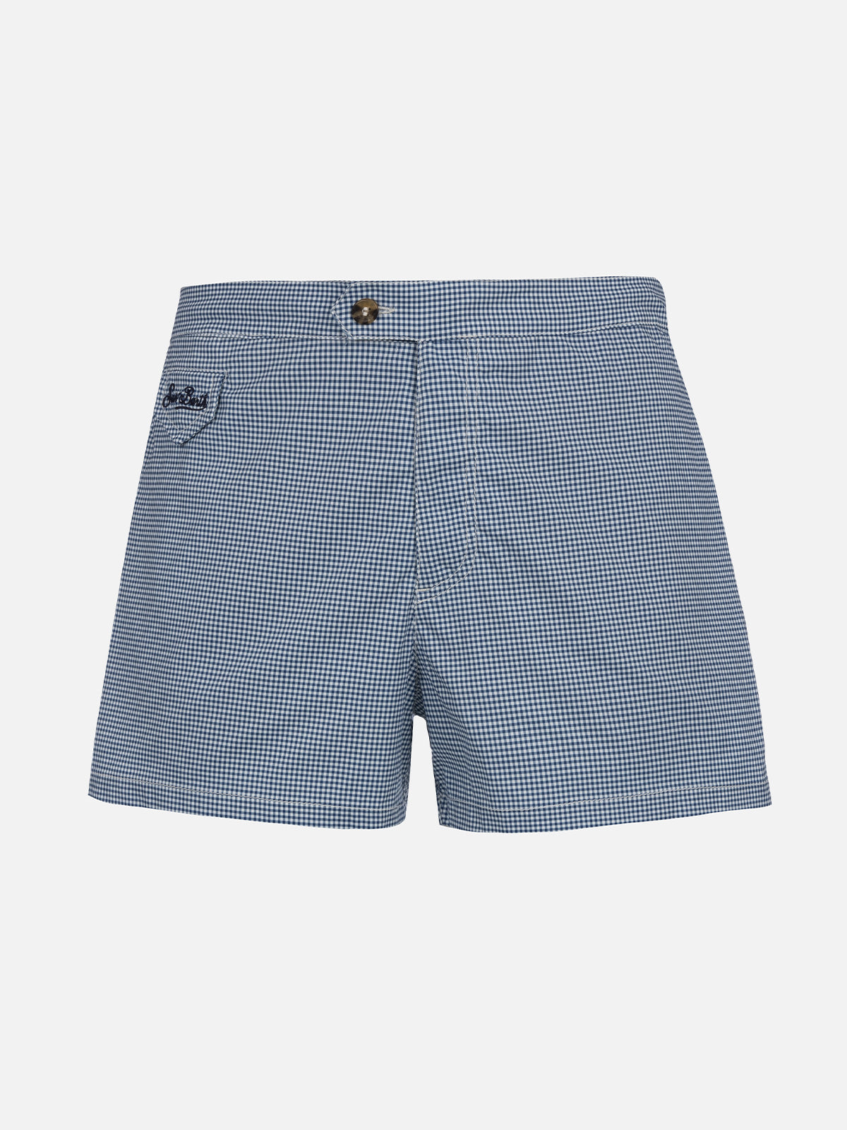Man fitted cut swim shorts Harrys with gingham print