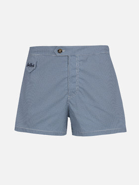 Man fitted cut swim shorts Harrys with gingham print