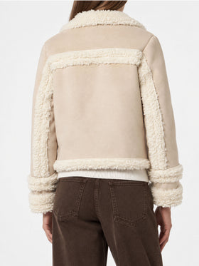 Hella beige shearling-effect jacket