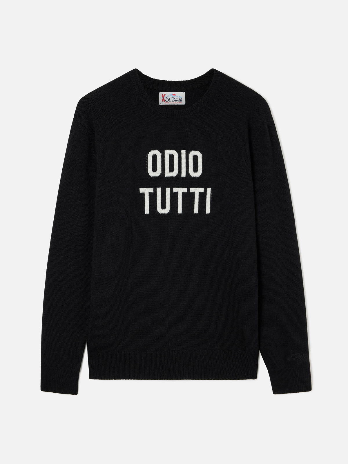 Pull ras-du-cou Black Heron en maille avec intarsia Odio Tutti 