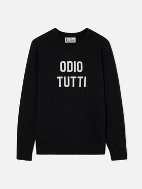 Pull ras-du-cou Black Heron en maille avec intarsia Odio Tutti 