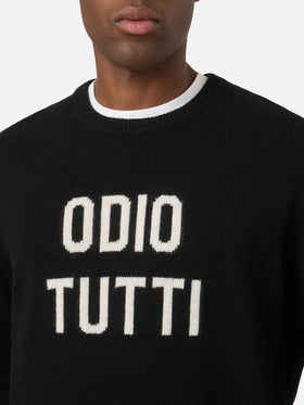 Pull ras-du-cou Black Heron en maille avec intarsia Odio Tutti 
