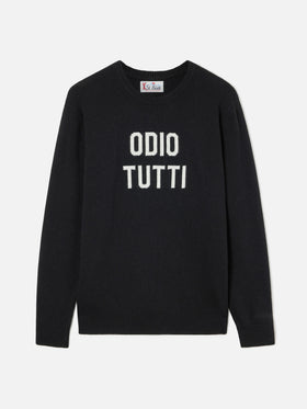 Pull ras-du-cou Black Heron en maille avec intarsia Odio Tutti 