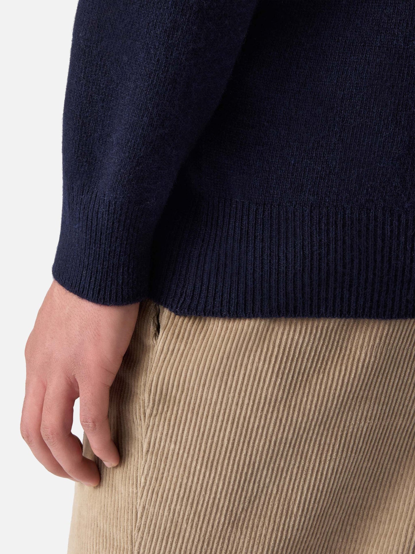 Girocollo Heron blu navy con ricamo Après Ski