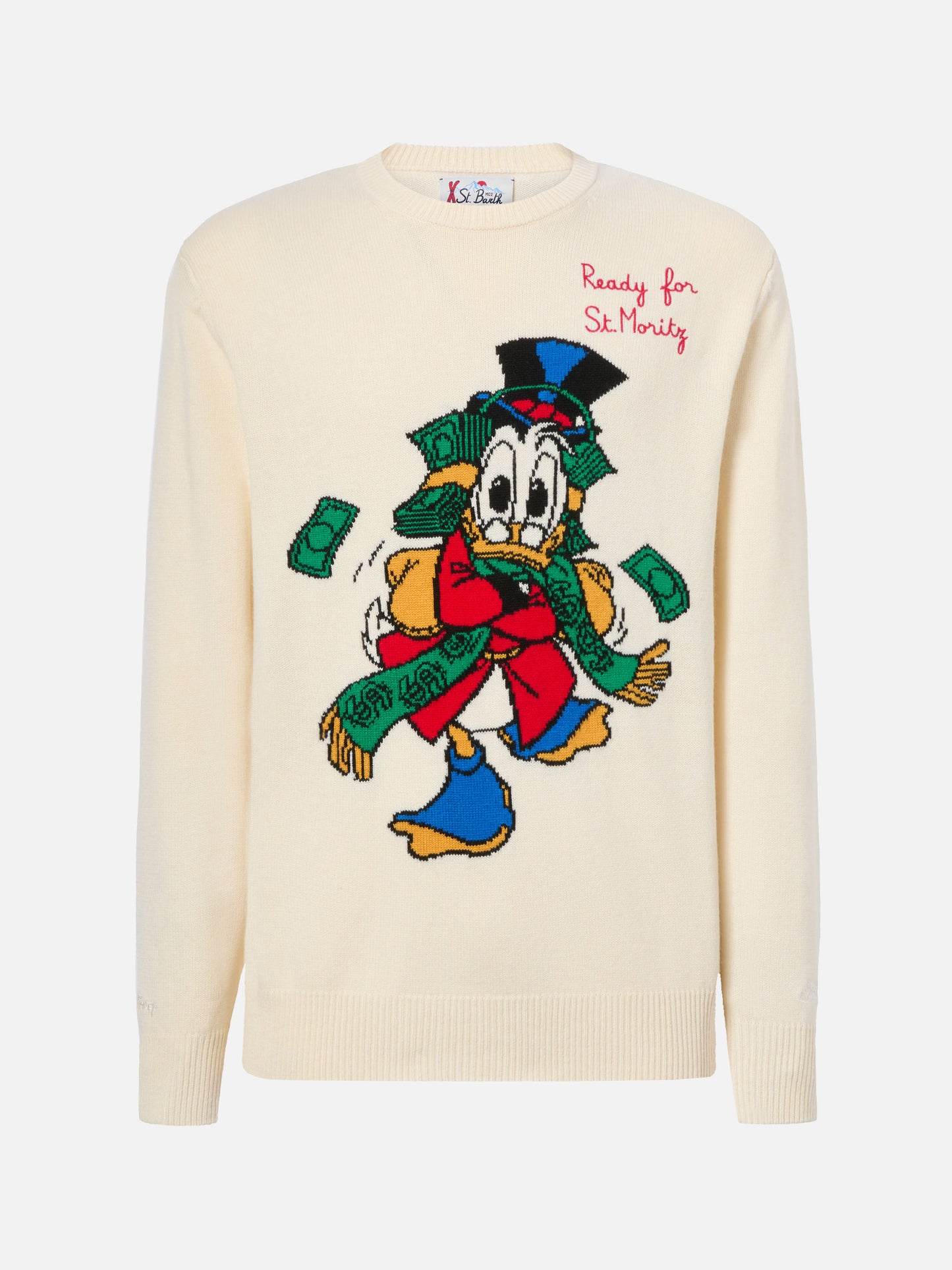 Heron sweater in white with Uncle Scrooge jacquard | DISNEY SPECIAL EDITION