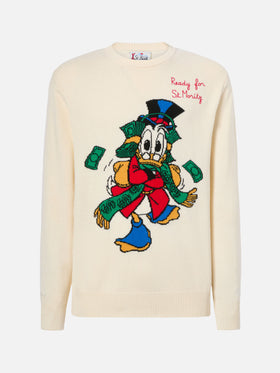 Heron sweater in white with Uncle Scrooge jacquard | DISNEY SPECIAL EDITION
