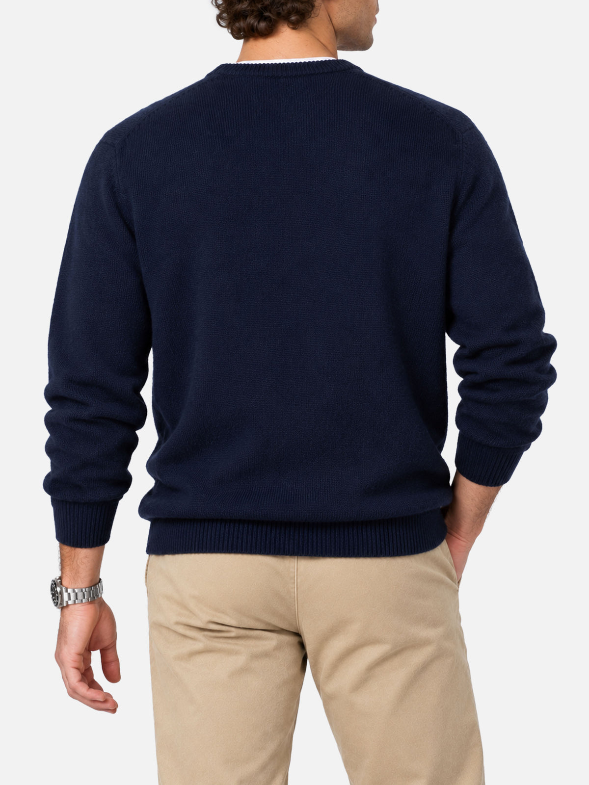 Maglione Heron blu navy con jacquard Weekend Be Gin