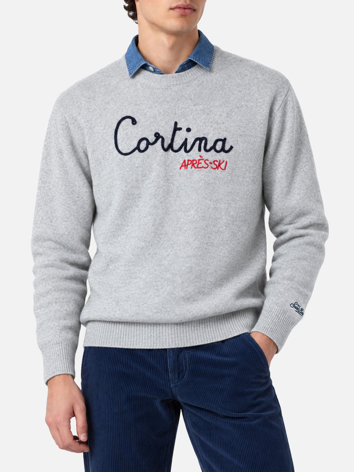 Maglione girocollo Heron con ricamo Cortina