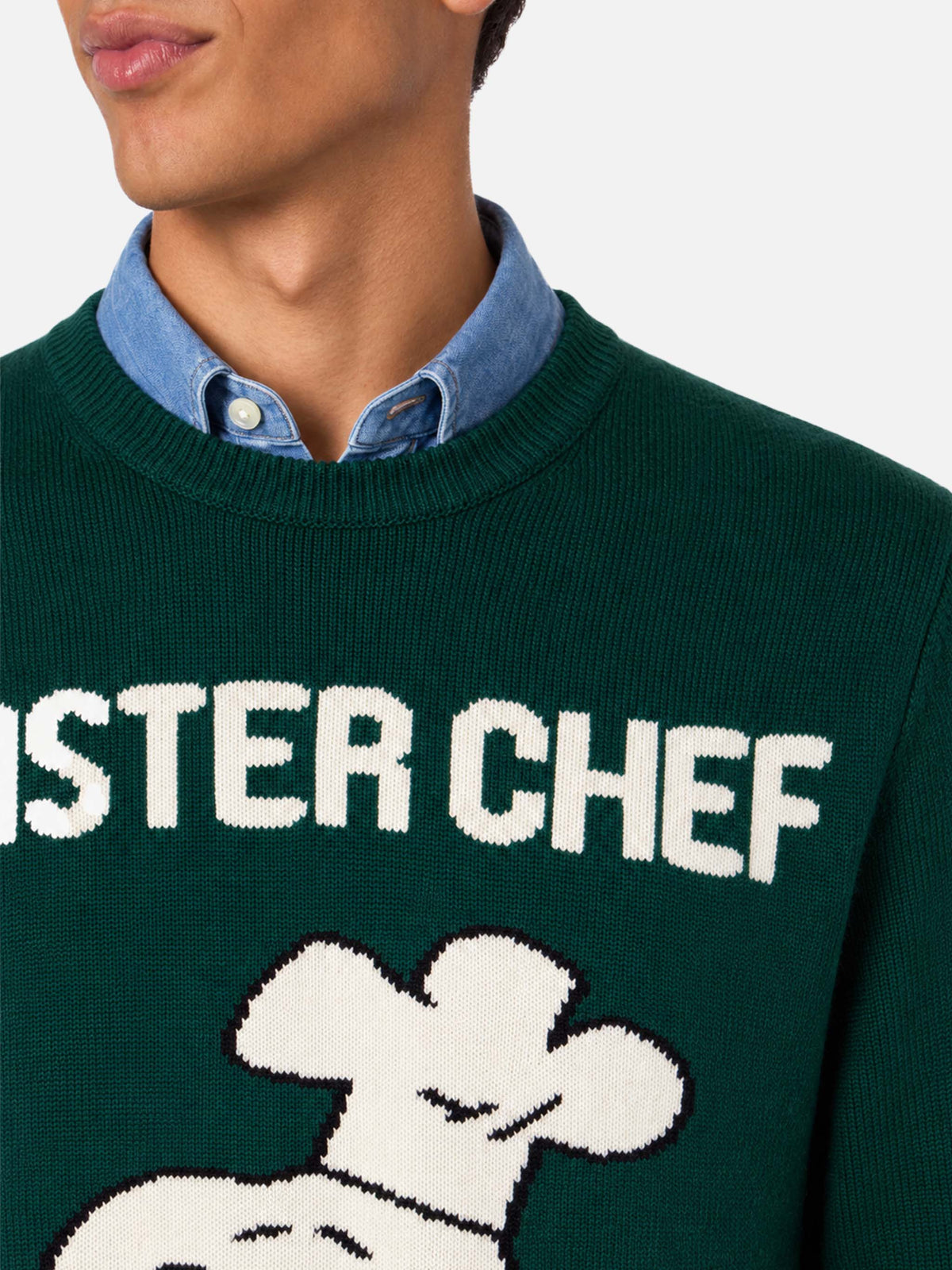 Pull col rond Heron avec jacquard Snoopy master chef | SNOOPY PEANUTS SPECIAL EDITION 