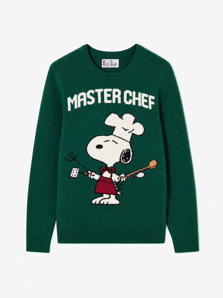 Suéter de cuello redondo Heron con jacquard Snoopy master chef | SNOOPY PEANUTS SPECIAL EDITION 