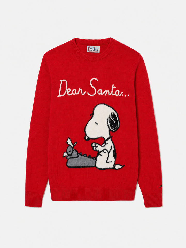 Suéter rojo Heron con jacquard y bordado de Snoopy | SNOOPY PEANUTS® SPECIAL EDITION 