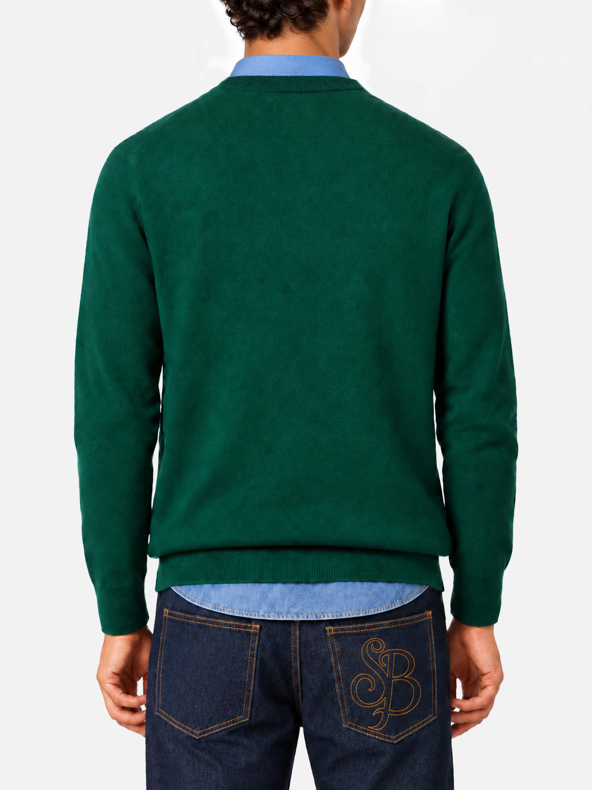 Jersey verde Heron con jacquard Snoopy | SNOOPY PEANUTS® SPECIAL EDITION 