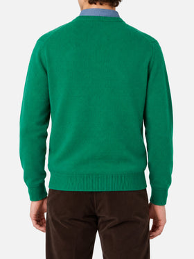 Green Heron sweater with Crypto Ducky Ski Club jacquard | Special edition