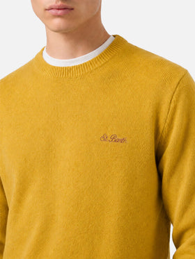 Ochre yellow sweater Regent in lambswool