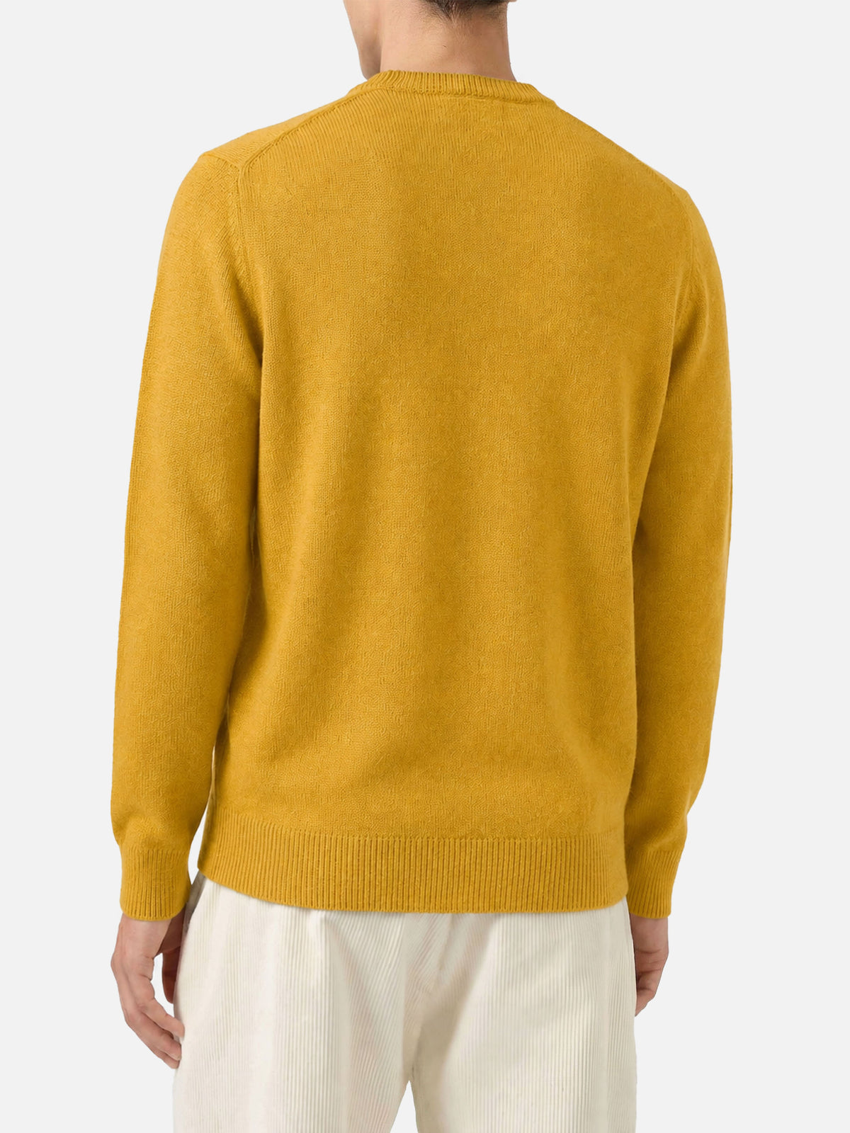 Ochre yellow sweater Regent in lambswool