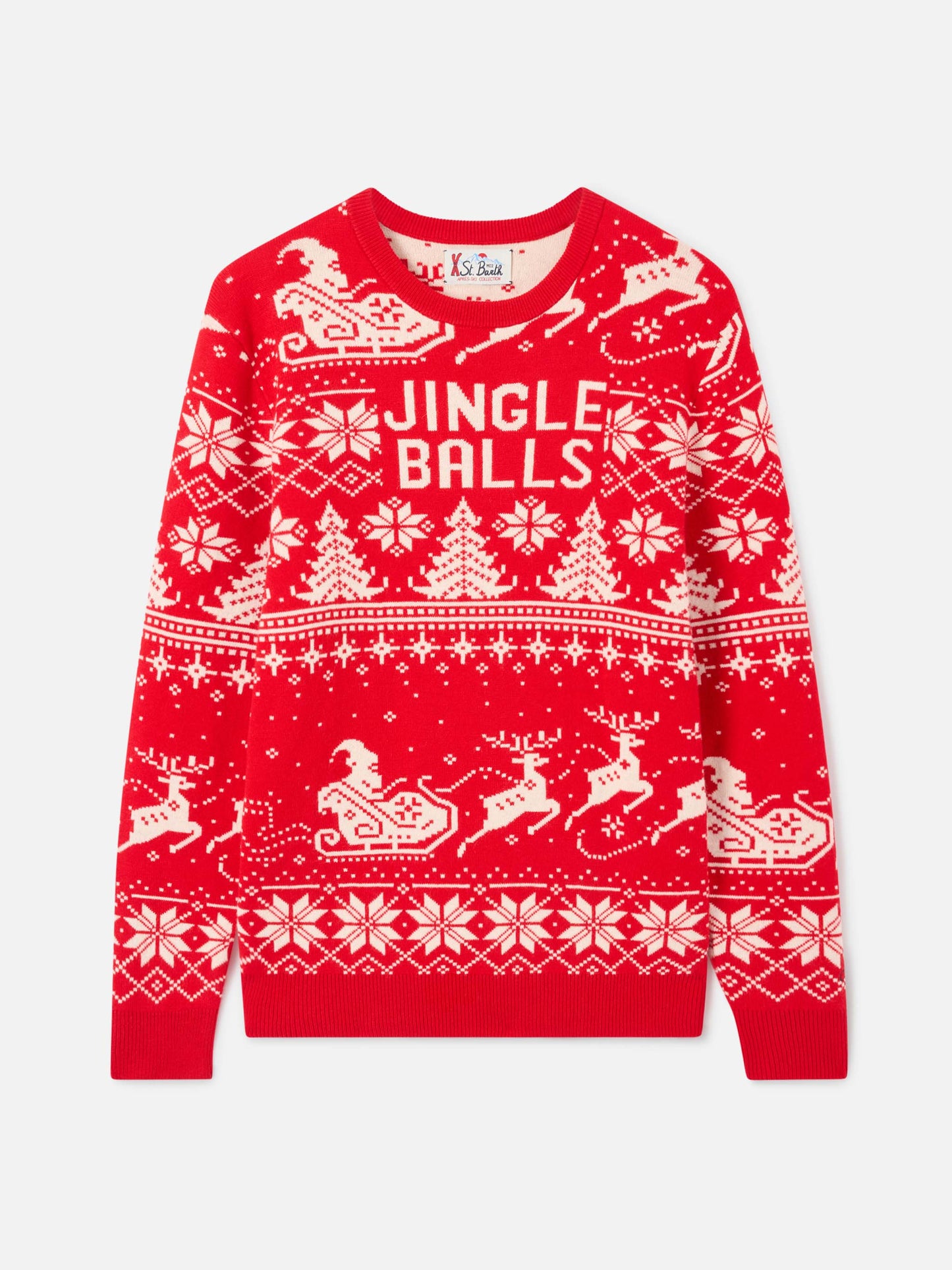 Fair-Isle-Pullover Heron mit Jingle Balls-Jacquard 