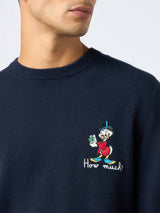 Maglione blu da uomo Heron con Scrooge how much? | EDIZIONE SPECIALE DISNEY