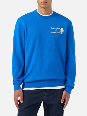 Maglione girocollo Heron con ricamo Grappino vs Bombardino