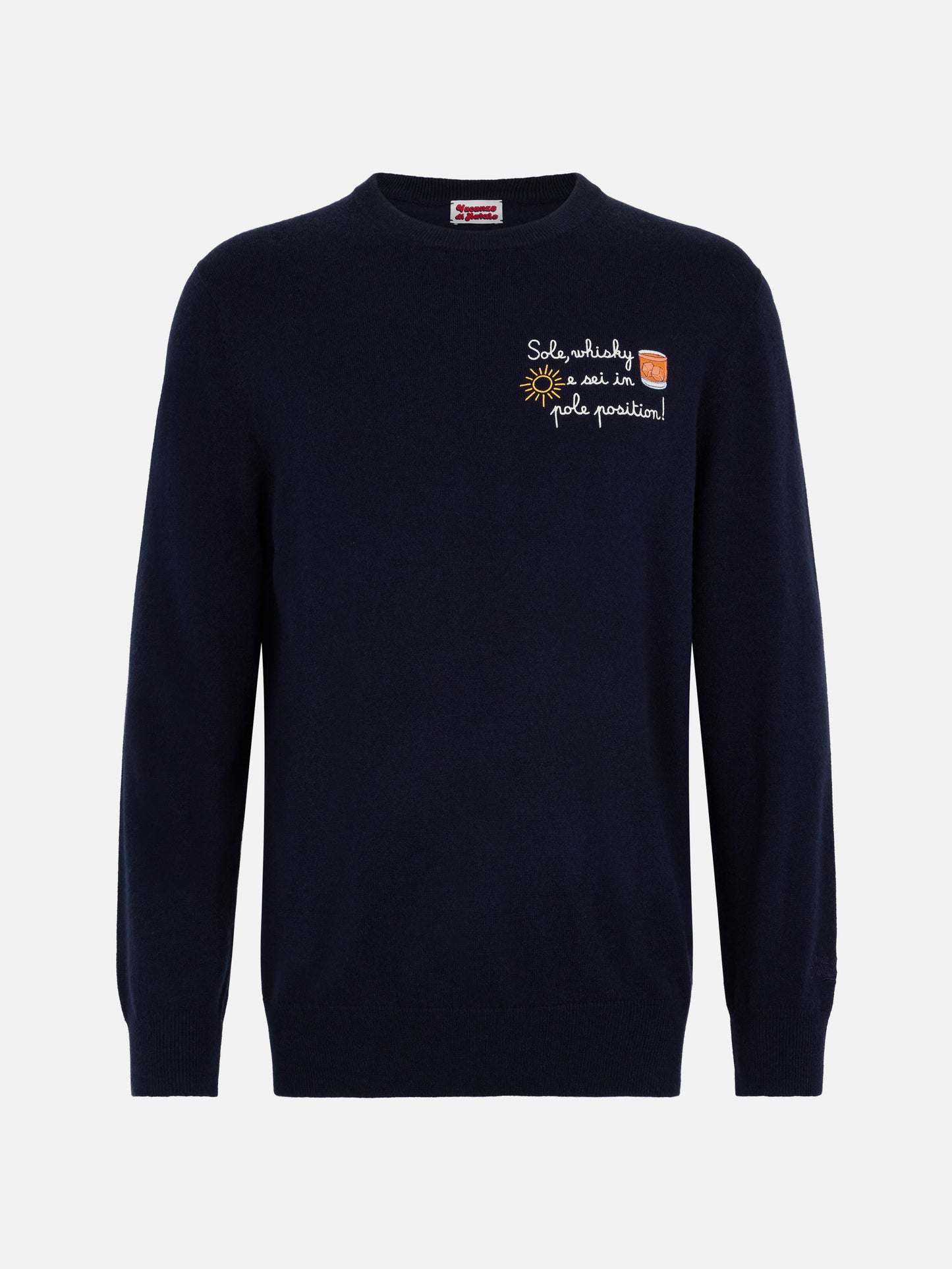 Maglione Heron Light con ricamo Sole, Whisky... | VACANZE DI NATALE EDIZIONE SPECIALE 