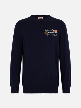 Maglione Heron Light con ricamo Sole, Whisky... | VACANZE DI NATALE EDIZIONE SPECIALE 