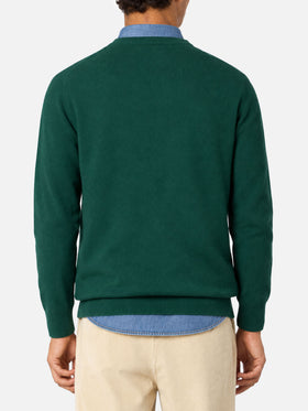 Maglione girocollo Heron con ricamo Time is precious