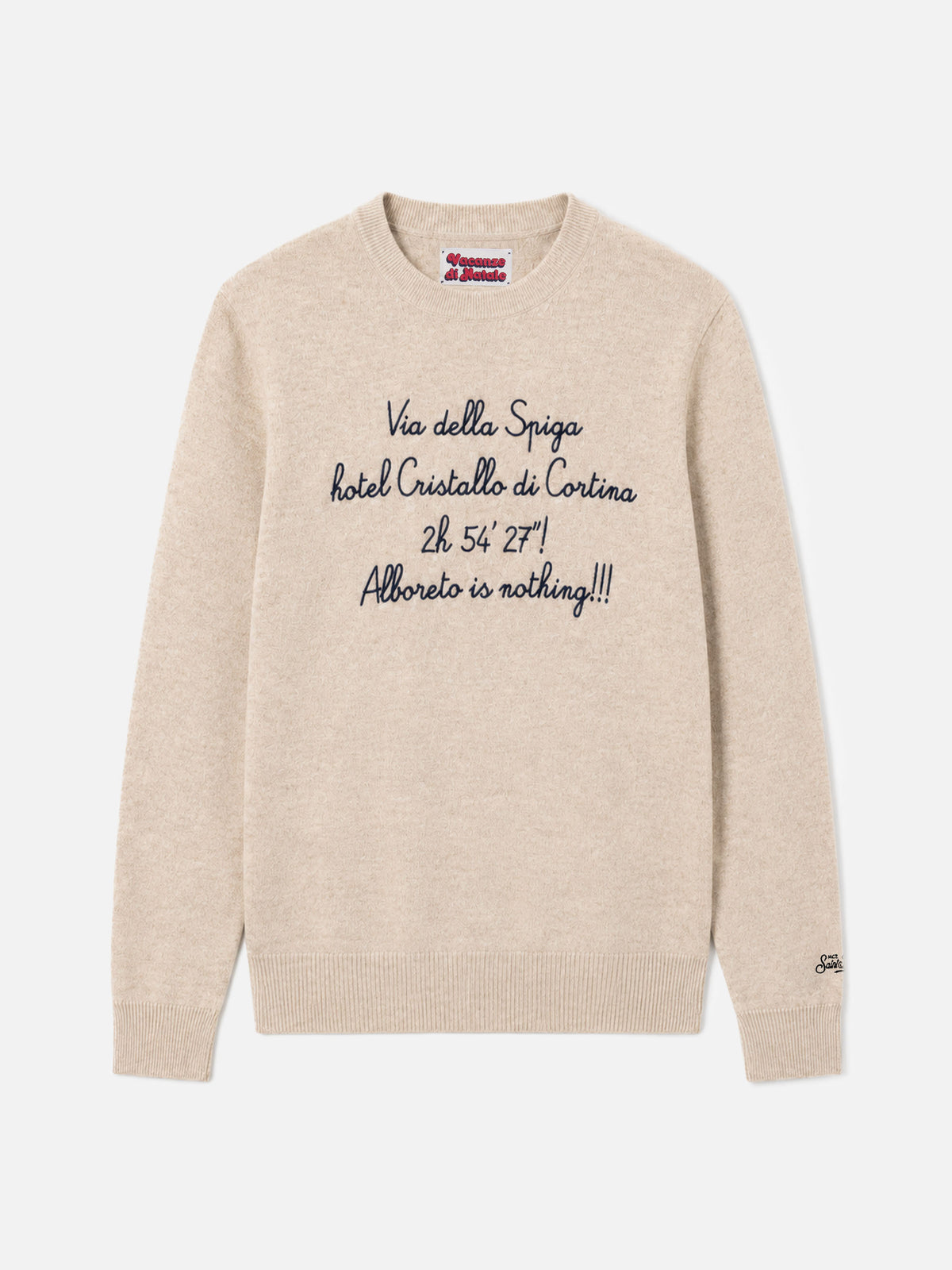 Rundhals-Sweatshirt Heron Light mit Via della Spiga... Stickerei | VACANZE DI NATALE SPECIAL EDITION 