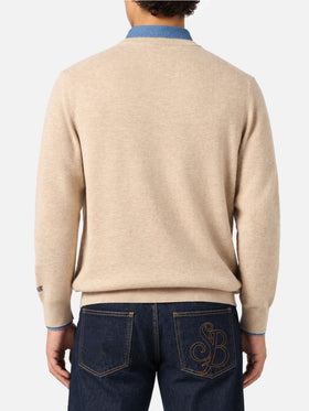 Rundhals-Sweatshirt Heron Light mit Via della Spiga... Stickerei | VACANZE DI NATALE SPECIAL EDITION 