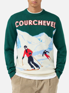 Maglione girocollo Heron con jacquard cartolina Courchevel