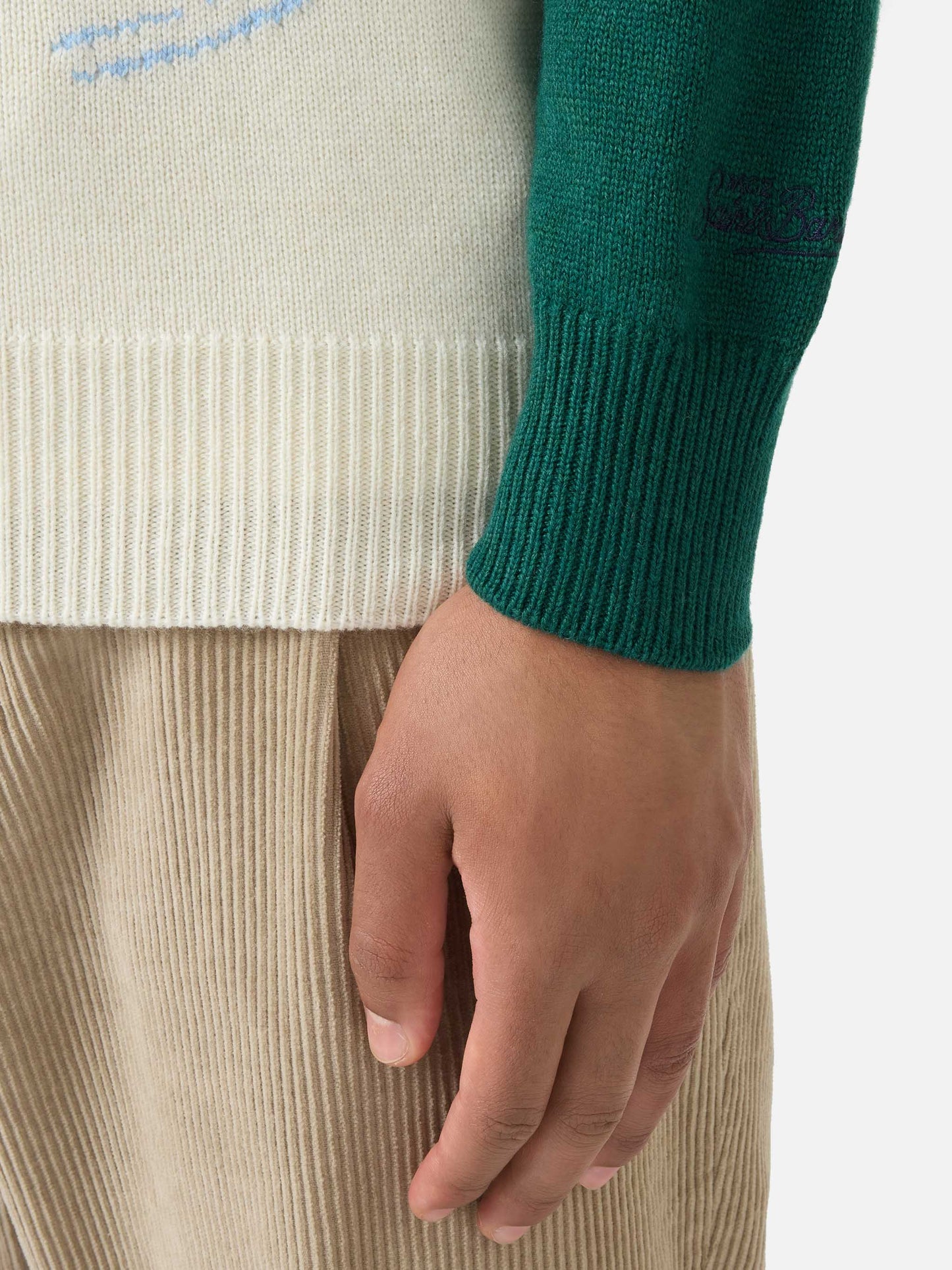 Maglione girocollo Heron con jacquard cartolina Courchevel