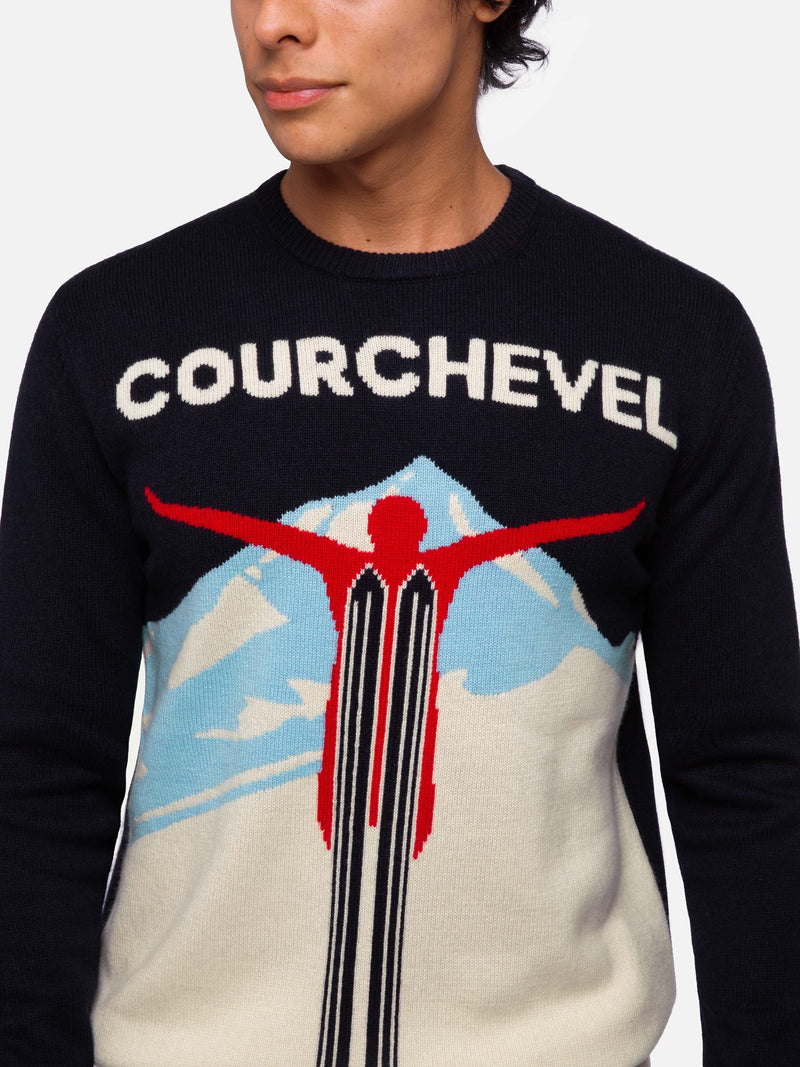 Sweater Heron with Courchevel postcard jacquard