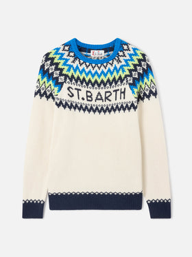 Suéter de cuello redondo Heron con jacquard fair-isle 