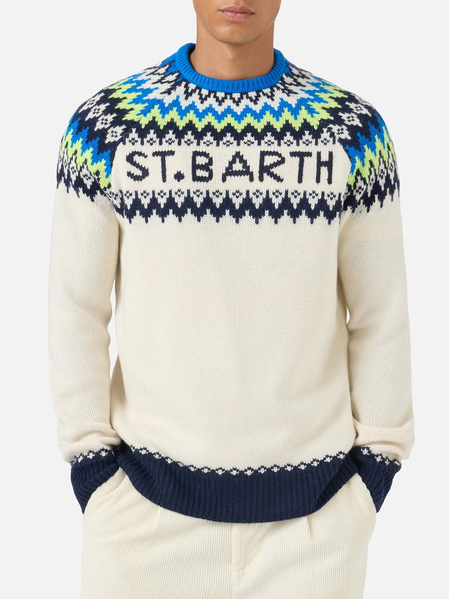 Maglione girocollo Heron con jacquard fair-isle