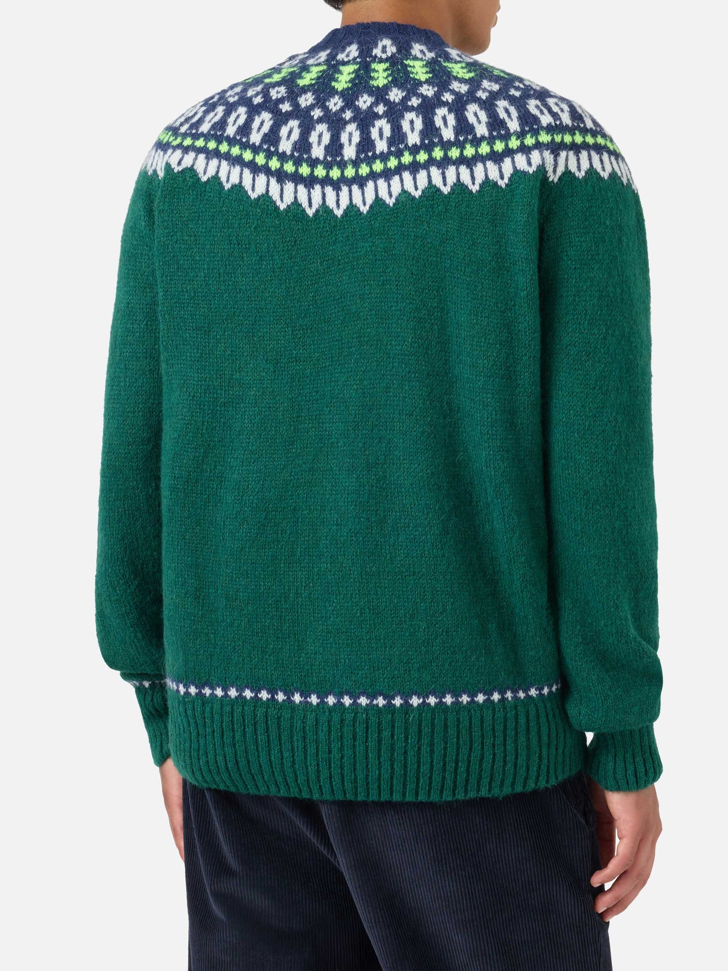 Alpaka-Pullover Heron Nordic Soft mit Fair-Isle-Jacquard und Courma-Stickerei 