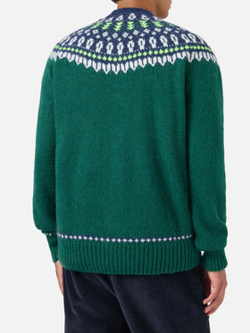 Alpaka-Pullover Heron Nordic Soft mit Fair-Isle-Jacquard und Courma-Stickerei 