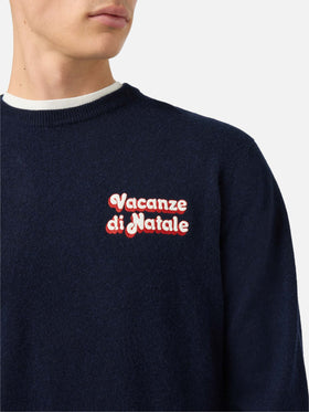 Crewneck sweater Heron Light with Vacanze di Natale embroidery | VACANZE DI NATALE SPECIAL EDITION