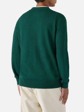 Crewneck sweater Heron Light with Cortina '83 embroidery