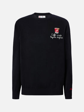 Maglione a girocollo Heron Light con ricamo Caffè Corretti  Negroni Sbagliati