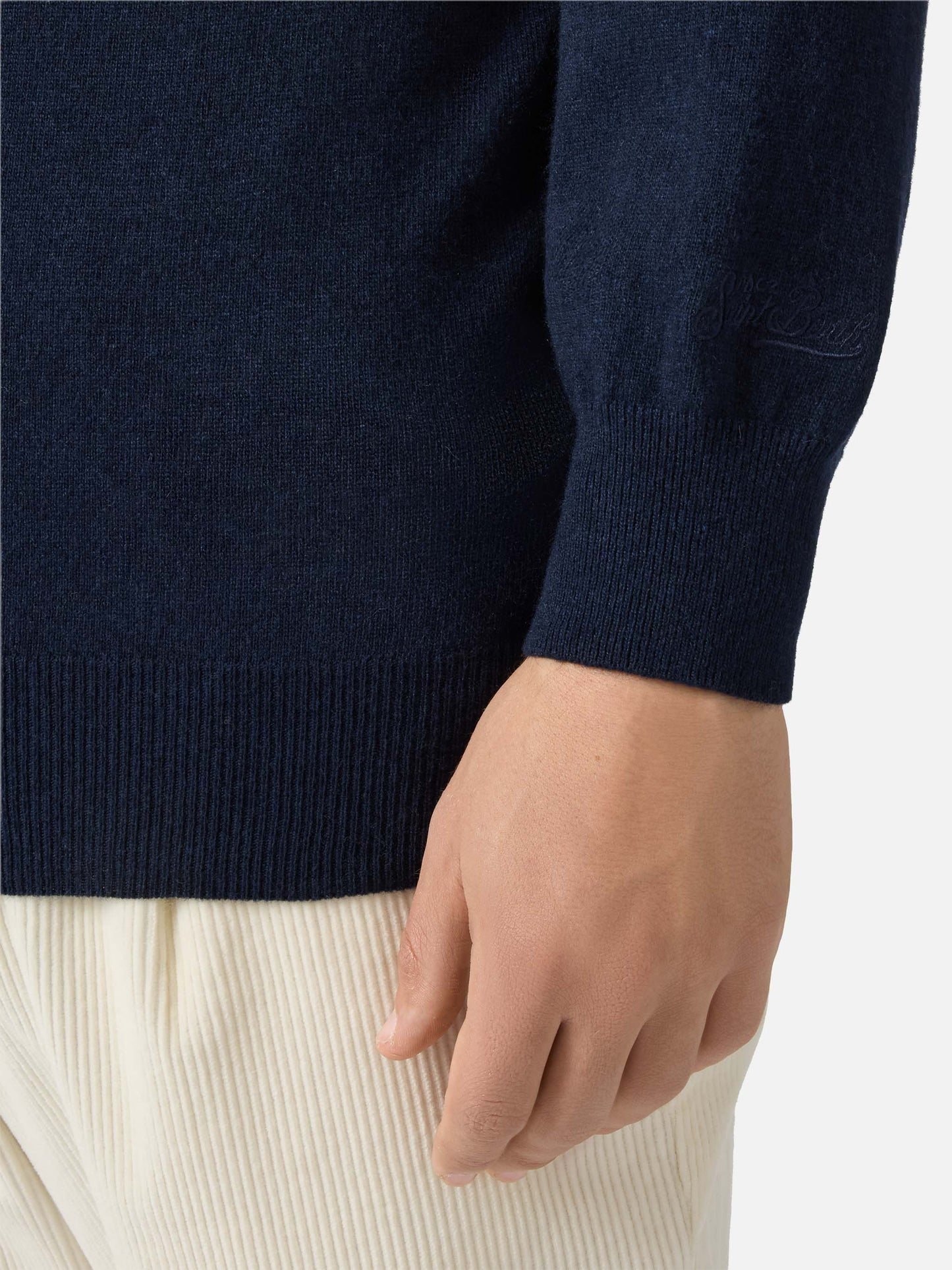 Crewneck sweater Heron Light with Non sono bello, piaccio! embroidery | VACANZE DI NATALE SPECIAL EDITION