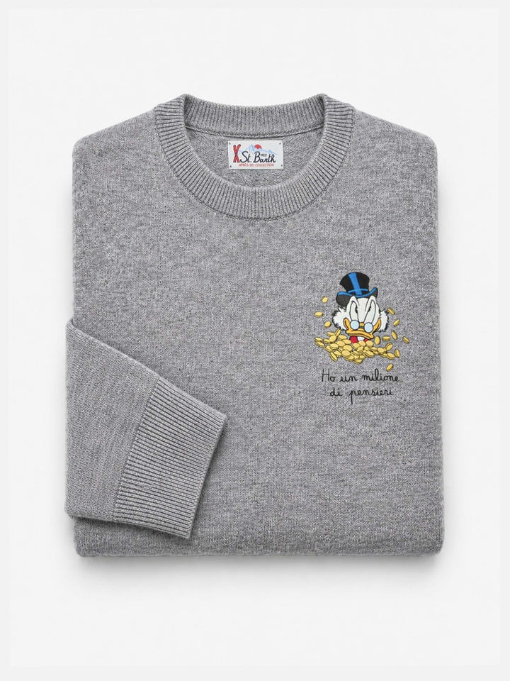 Pull col rond Heron Light avec broderie Uncle Scrooge | DISNEY SPECIAL EDITION 