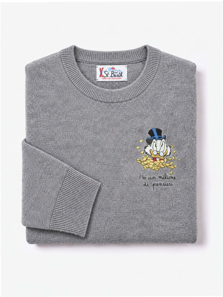 Pull col rond Heron Light avec broderie Uncle Scrooge | DISNEY SPECIAL EDITION 