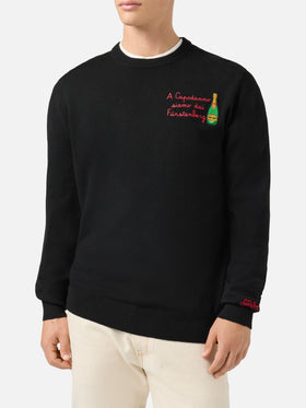 Crewneck sweater Heron Light with A Capodanno siamo dai Fürstenberg! embroidery | VACANZE DI NATALE SPECIAL EDITION