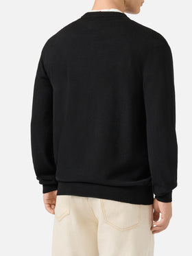 Crewneck sweater Heron Light with A Capodanno siamo dai Fürstenberg! embroidery | VACANZE DI NATALE SPECIAL EDITION