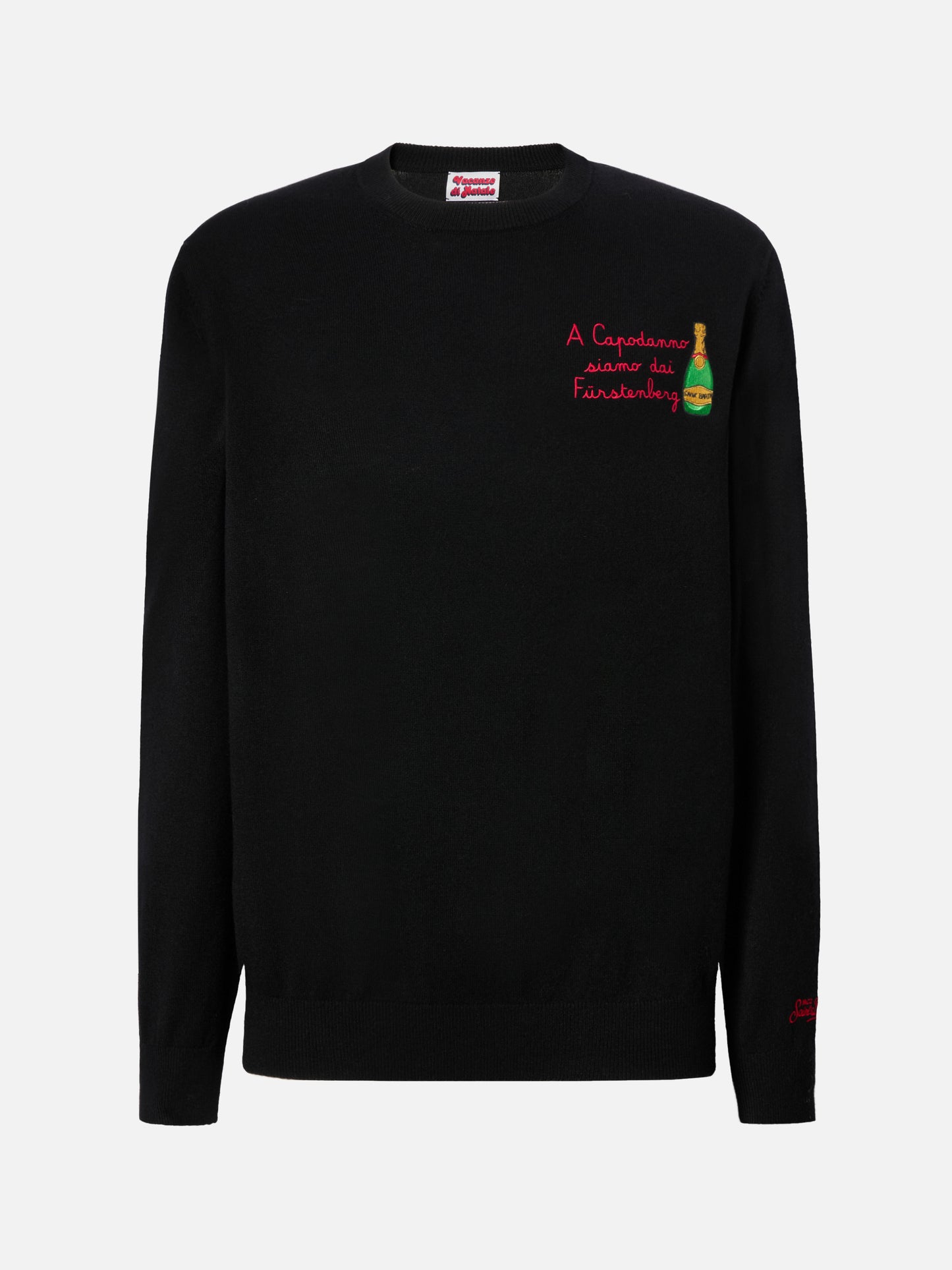 Crewneck sweater Heron Light with A Capodanno siamo dai Fürstenberg! embroidery | VACANZE DI NATALE SPECIAL EDITION