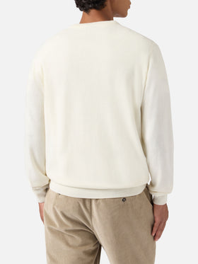 Maglione a girocollo Heron Light con ricamo E nun m'angoscià | VACANZE DI NATALE SPECIAL EDITION