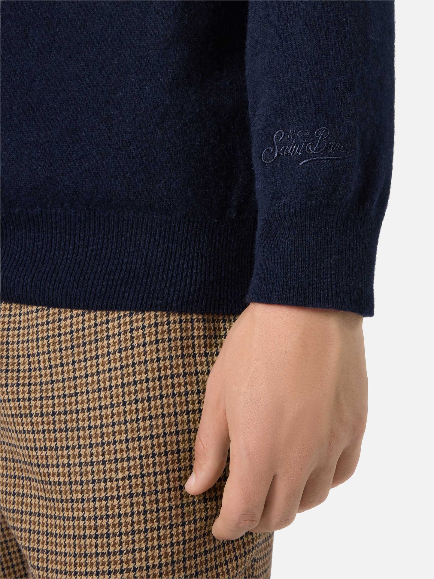 Crewneck sweater Heron Light with Negare, negare sempre! embroidery | VACANZE DI NATALE SPECIAL EDITION