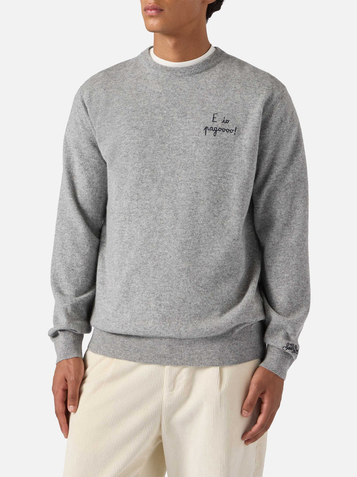 Crewneck sweater Heron Light with E io pagooo embroidery | YUPPIES SPECIAL EDITION