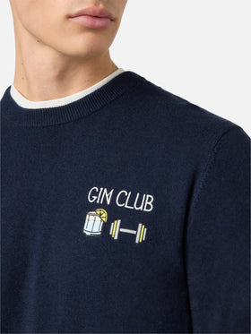Crewneck sweater Heron Light with Gin Club embroidery