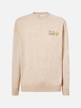 Maglione a girocollo Heron Light con ricamo Sto na bomba